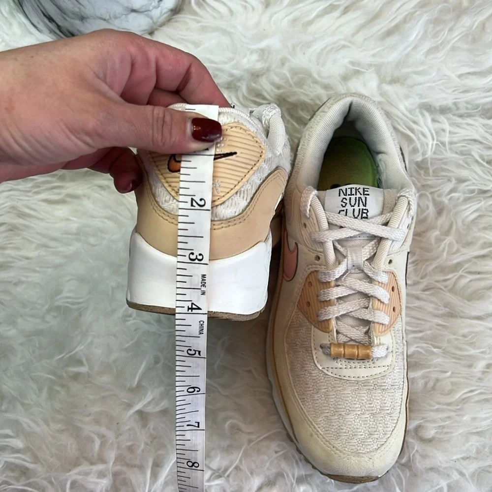 Nike Women’s Air Max 90 SE 'Sun Club - Sail Arctic Orange' Sneakers Size 8 US - Picture 12 of 17